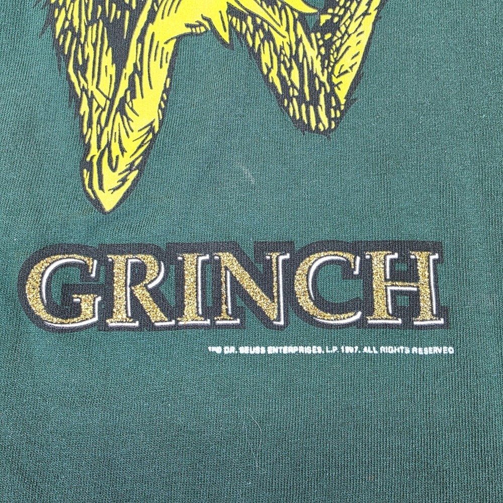 Vintage 90s Dr Seuss T Shirt Wear Mens XL 1997 Green Mount Crumpet Cartoon - Picture 3 of 6